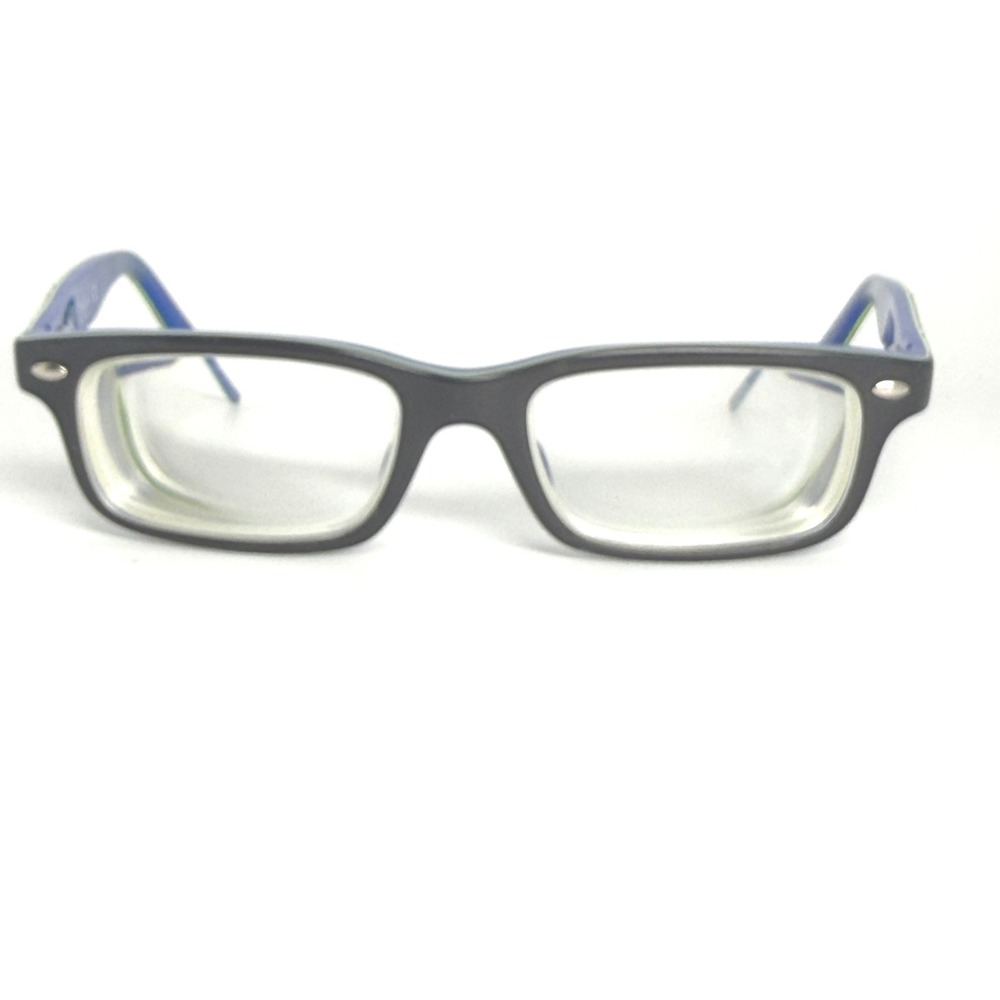 Ray Ban RB 1535 3600 Blue Black‎ Yellow Script Eyeglasses 48-16-130 Frames 22039